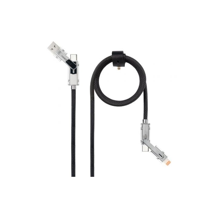 Nanocable Cable USB-C+USB-A/M LIGHTNING+USB-C/M 2M