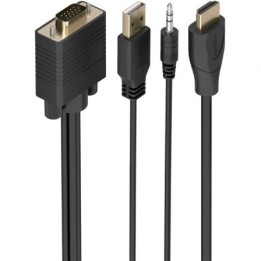 Aisens Cable Conversor SVGA y Audio a HDMI 1m
