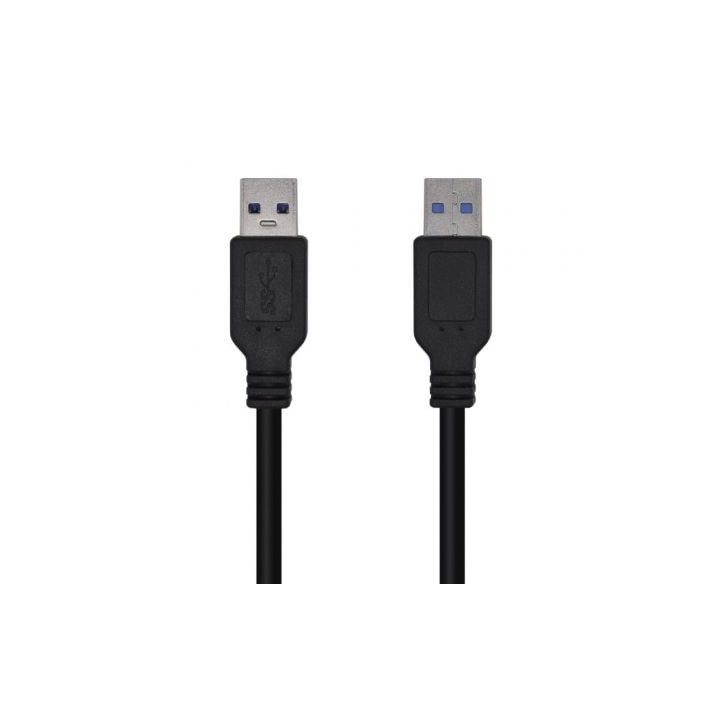 Cable USB 3.0 Aisens A105-0448/ USB Macho - USB Macho/ 3m/ Negro