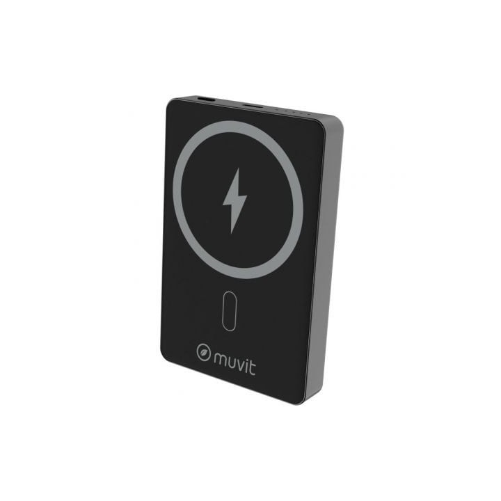 Powerbank 10000mAh Muvit For Change MCCHP0010/ 20W/ Wireless/ Negra/ Incluye Cable USB Tipo-C