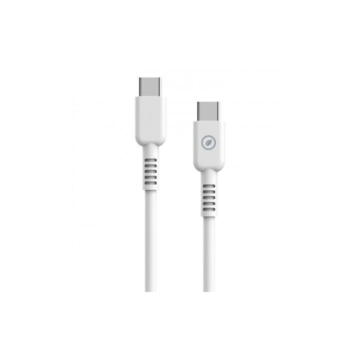 Cable USB 2.0 Tipo-C Muvit For Change MCUSC0008/ USB Tipo-C Macho - USB Tipo-C/ Hasta 60W/ 480Mbps/ 1.2m/ Blanco