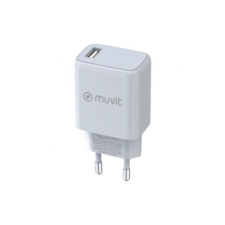 Cargador de Pared Muvit For Change MCACC0002/ 1xUSB/ 15W