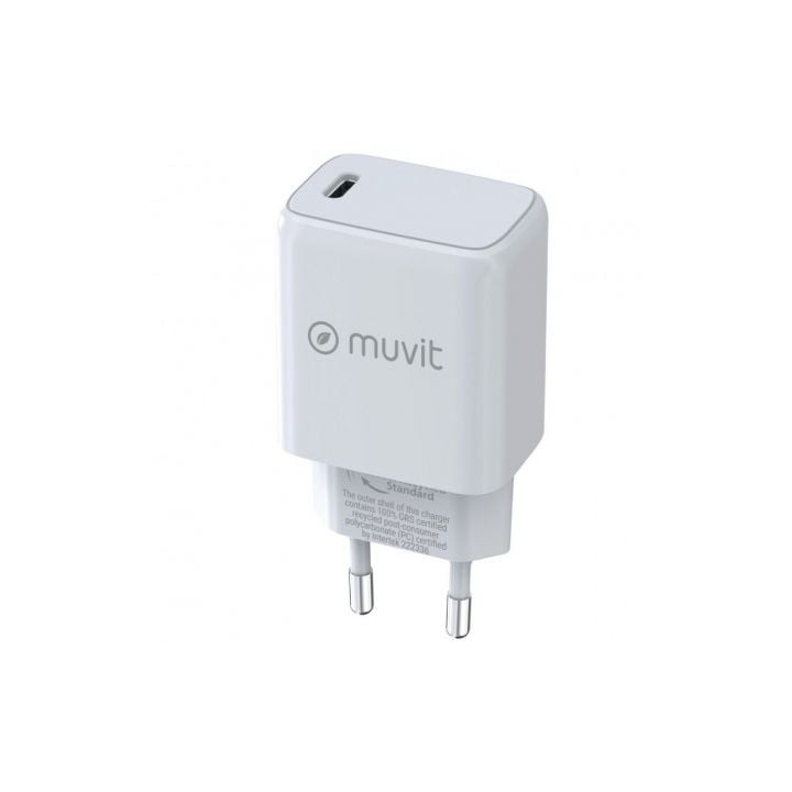 Cargador de Pared Muvit For Change MCACC0014/ 1xUSB Tipo-C/ 30W