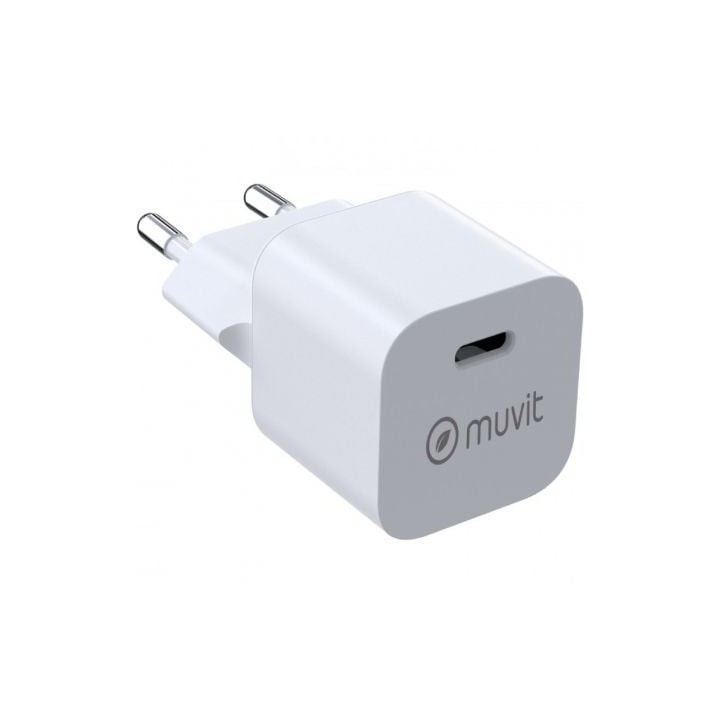 Cargador de Pared Muvit For Change MCACC0048/ 1xUSB Tipo-C/ 20W
