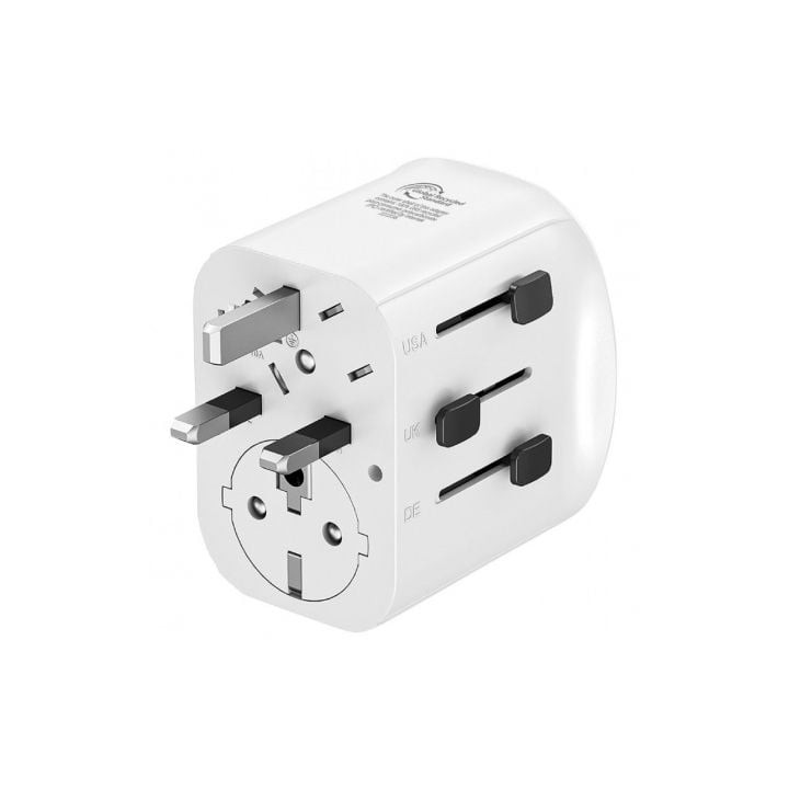 Cargador de Pared Universal Muvit For Change MCADP0006/ Toma de Corriente Universal/ 1xUSB Tipo-C/ 2xUSB/ 15W