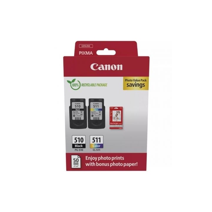 Canon Cartucho MultiPack PG-510/CL511+papel