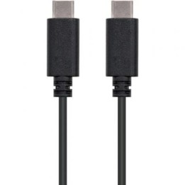 Cable USB 2.0 Tipo-C Nanocable 10.01.2301/ USB Tipo-C Macho - USB Tipo-C Macho/ 480Mbps/ 1m/ Negro