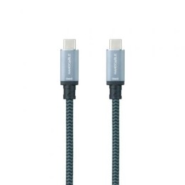 Cable USB 3.1 Tipo-C Nanocable 10.01.4101-L150-COMB/ USB Tipo-C Macho - USB Tipo-C Macho/ Hasta 100W/ 10Gbps/ 1.5m/ Gris y Negr