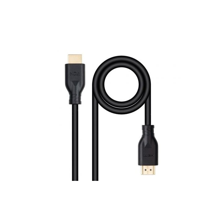 Cable HDMI 2.0 4K CCS Nanocable 10.15.3900/ HDMI Macho - HDMI Macho/ 50cm/ Negro