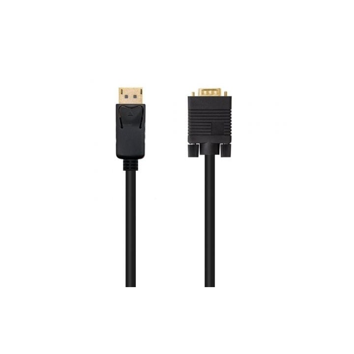 Cable Conversor Nanocable 10.15.4401/ DisplayPort Macho - VGA Macho/ 1m/ Negro
