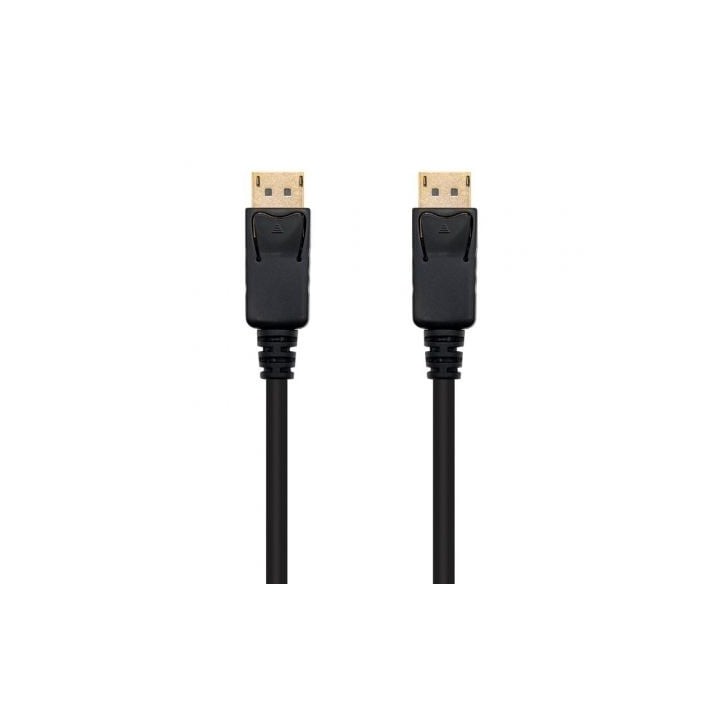 Cable DisplayPort 1.2 4K Nanocable 10.15.2300/ DisplayPort Macho - DisplayPort Macho/ 50cm/ Negro
