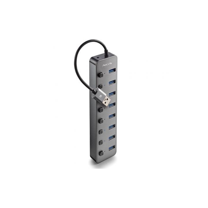 Hub USB NGS IHUB8 / 8xUSB 3.0/ Gris