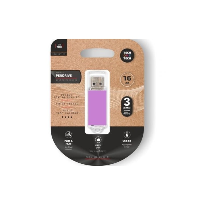 TECH ONE TECH Basic Pendrive 16Gb USB 2.0 Purple