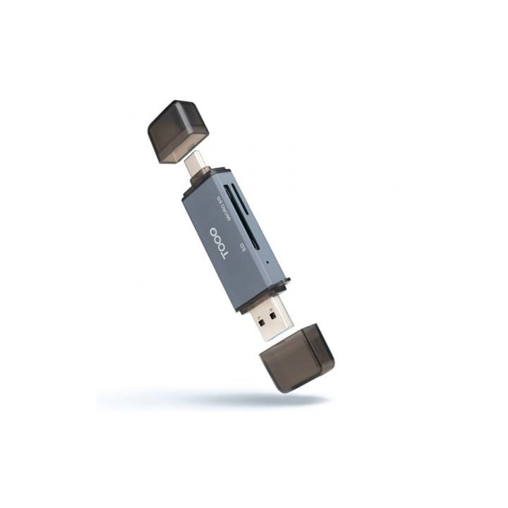 Lector de Tarjetas Externo TooQ TQR-3001G/ USB 3.0 y USB Tipo-C