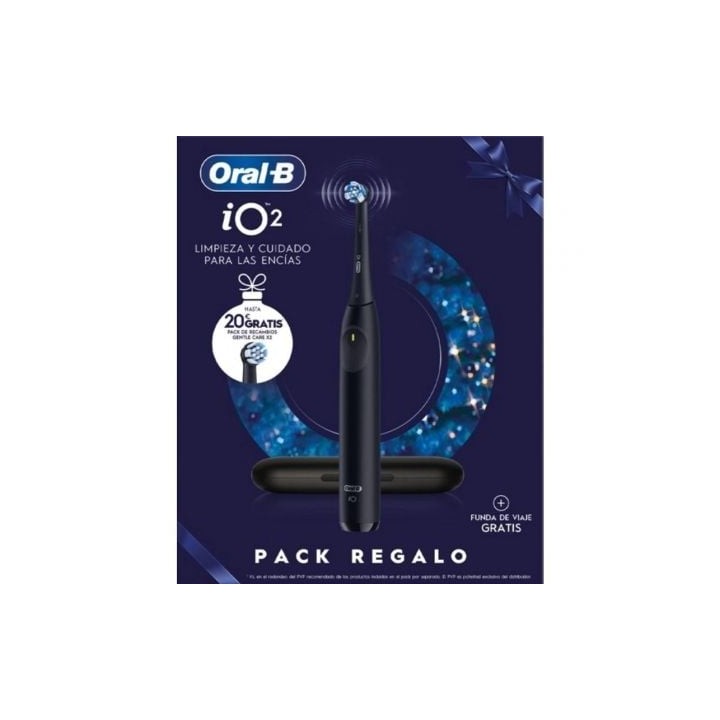 Cepillo Dental Braun Oral-B iO 2/ Incluye 2 Recambios/ Negro