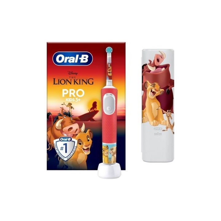 Cepillo Dental Oral-B Pro Kids 3 Rey León/ Incluye 1 Recambio y Funda