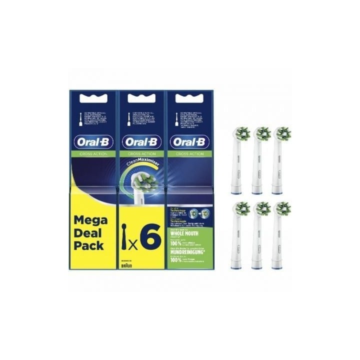 Cabezal de Recambio para cepillo Oral-B Pro Cross Action/ Pack 6 uds