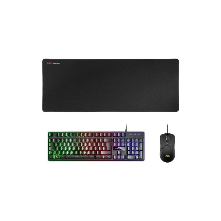 Mars Gaming Combo MCPX GAMING 3IN1 RGB Negro