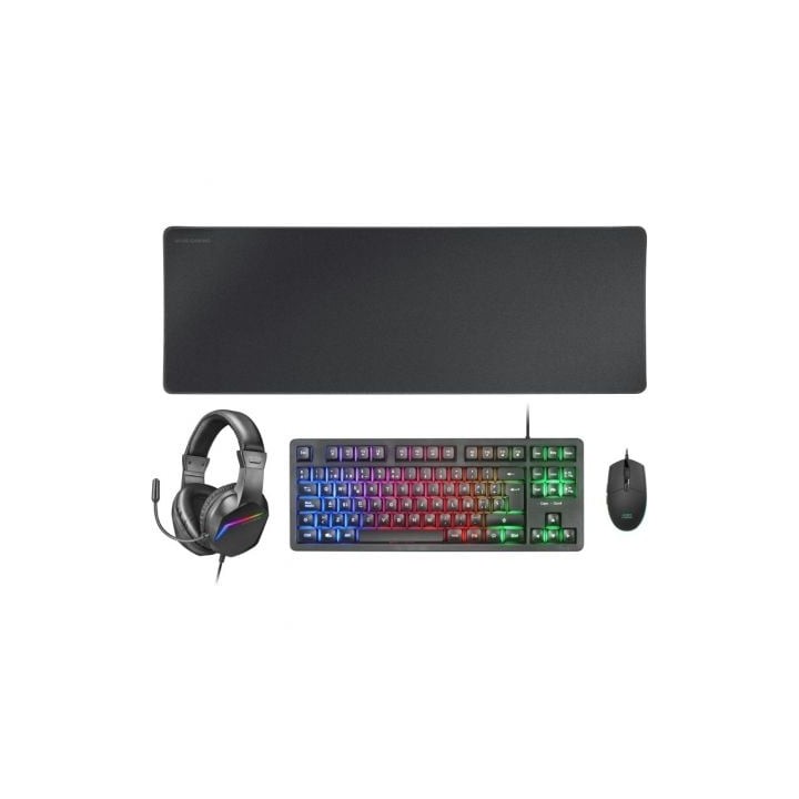 MARS GAMING Combo Gaming MCP-RGB3 4EN1 Negro