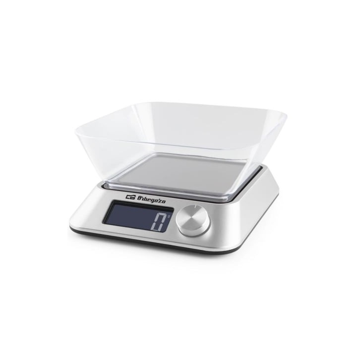 Báscula de Cocina Electrónica Orbegozo PC 1030 A/ hasta 5kg/ Plata