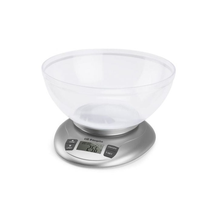 Báscula de Cocina Electrónica Orbegozo PC 2017 A/ hasta 3.5kg/ Plata