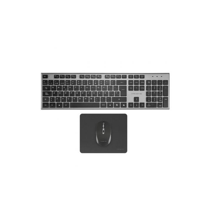 Tacens 3EN1 Teclado+Ratón+Alfom Inalámbrico Negro