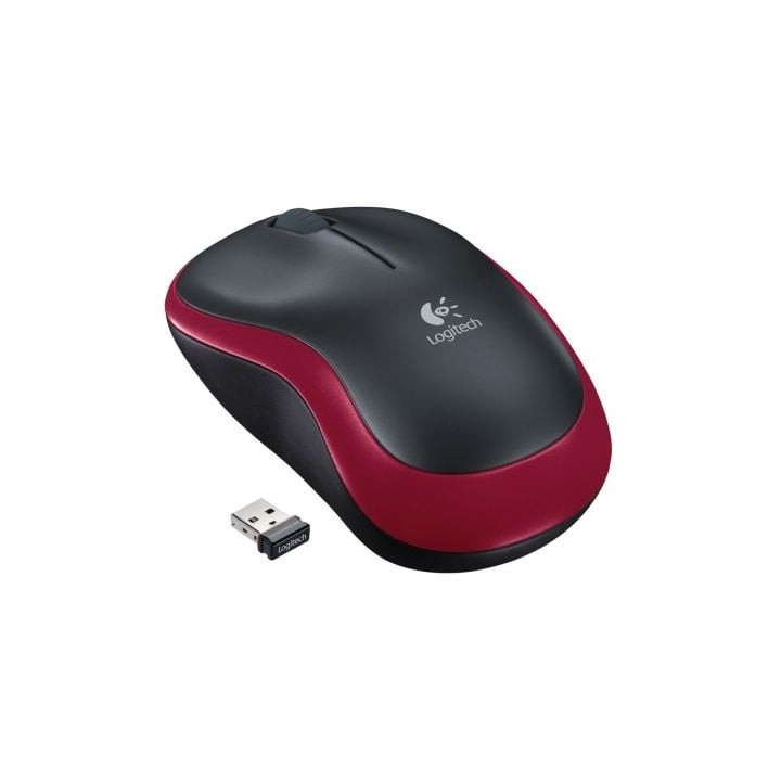 Ratón Inalámbrico Logitech M185/ Hasta 1000 DPI/ Rojo