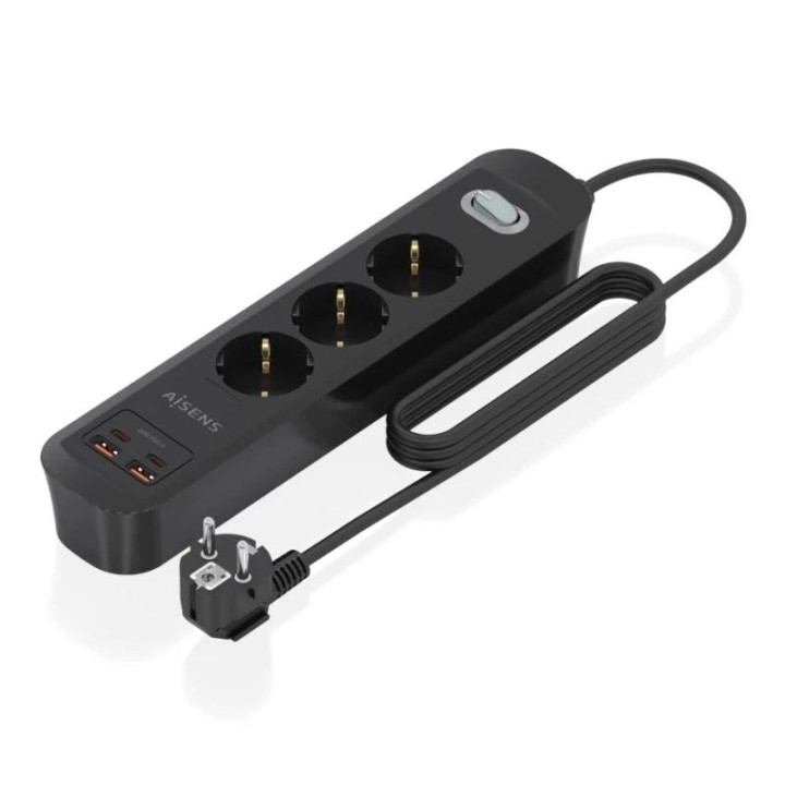 Aisens Regleta 3 tomas interruptor PD 2xUSBC 2xUSB