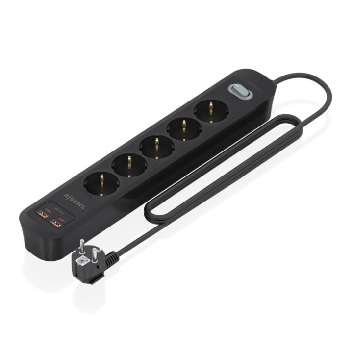 Aisens Regleta 5 tomas interruptor PD 2xUSBC 2xUSB