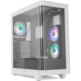 NOX Semitorre HUMMER ETHER Cristal Curvo Negro&Bla