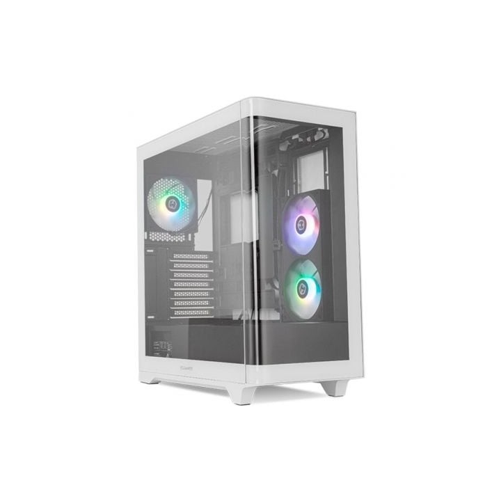 NOX Semitorre HUMMER ETHER Cristal Curvo Negro&Bla