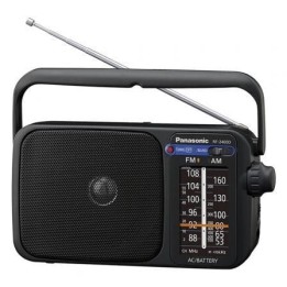 Radio Portátil Panasonic RF-2400DEG-K/ a Pilas/ con Cable/ Negra