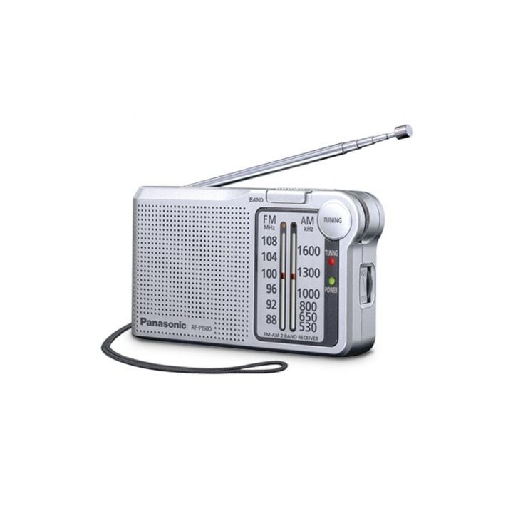 Radio Portátil Panasonic RF-P150D/ con Batería/ a Pilas/ Plateada