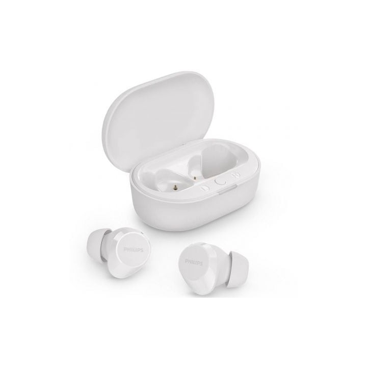 Auriculares Bluetooth Philips TAT1209 con estuche de carga/ Autonomía 6h/ Blancos