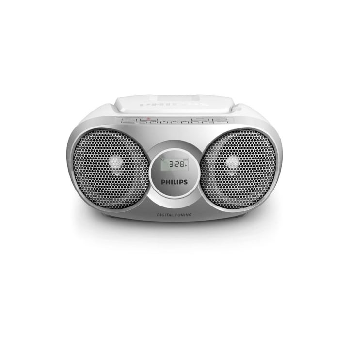 Radio CD Philips AZ215S/ 3W RMS/ con Cable/ Plata