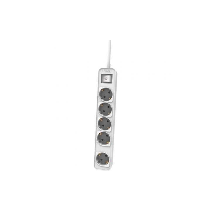 Regleta con Interruptor Philips CHP2154W/12/ 5 Tomas de corriente/ Cable 1.5m/ Blanco