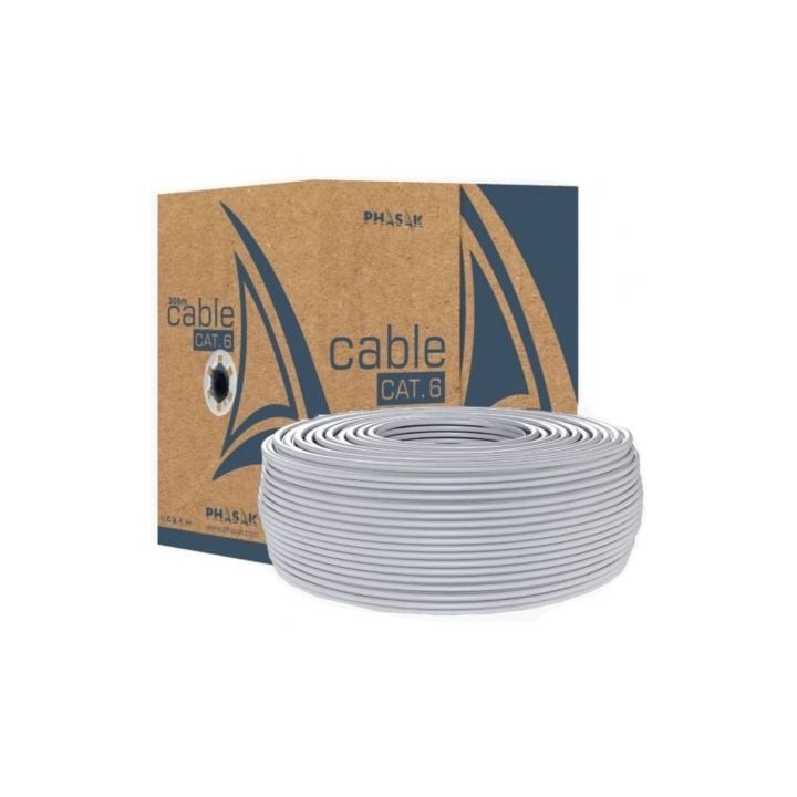 Bobina de Cable RJ45 UTP Phasak PHR 6100 Cat.6/ 100m