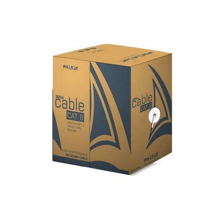 Bobina de Cable RJ45 FTP Phasak PHR 6312 Cat.6/ 305m/ Gris