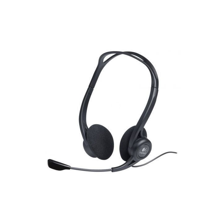Auriculares Logitech Headset PC 960/ con Micrófono/ USB/ Negros