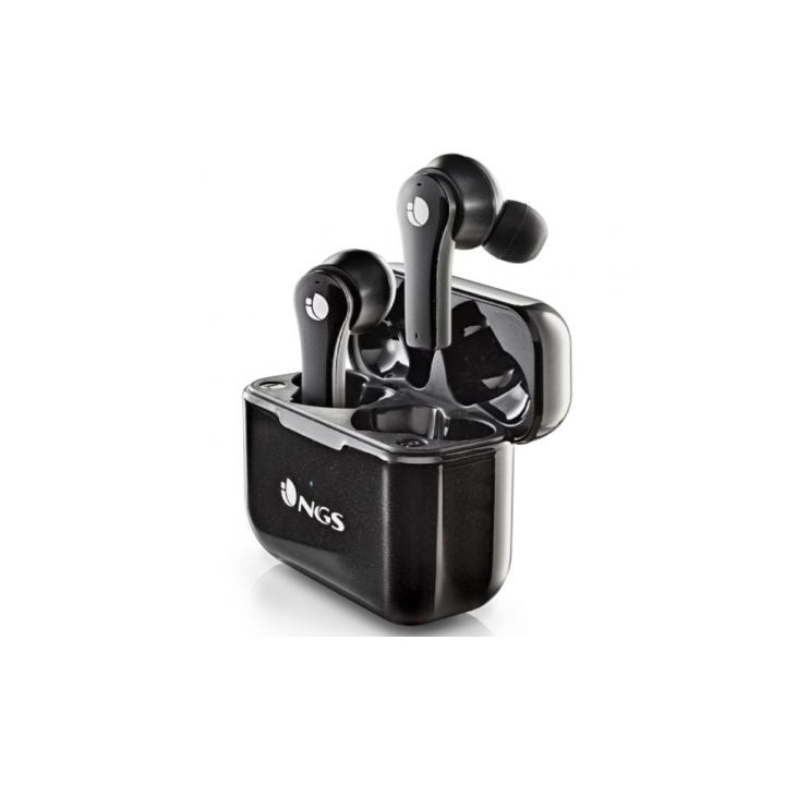 Auriculares Bluetooth NGS Ártica Bloom con estuche de carga/ Autonomía 6h/ Negros