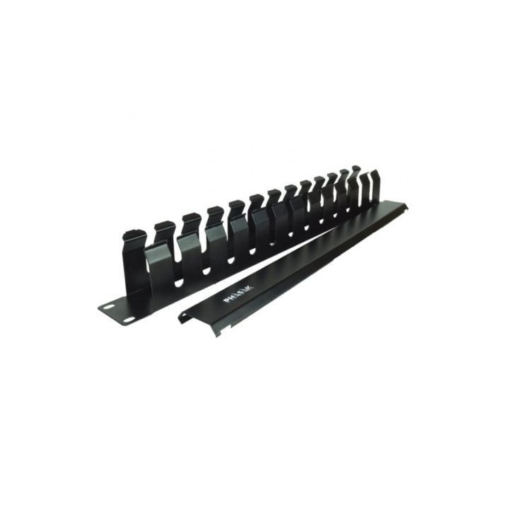Panel Guía Cables con Tapa para Rack 19" Phasak PA 5095/ Altura 1U