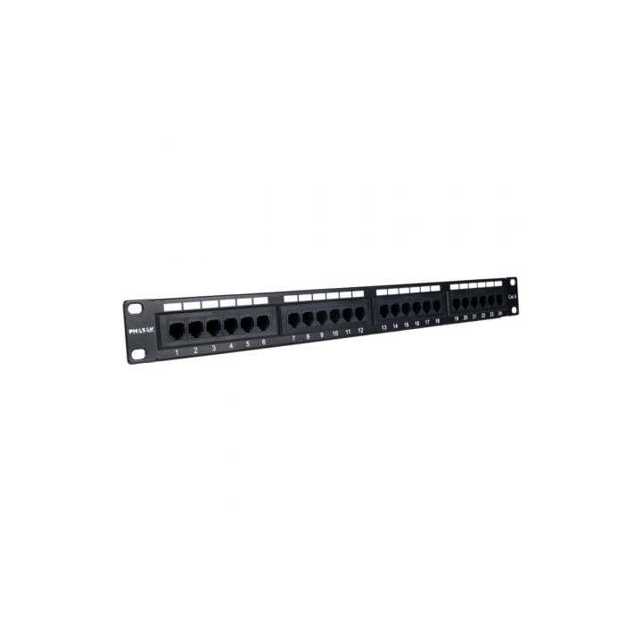 Patch Panel Phasak PU 2420/ 24 Puertos/ Cat.6/ Altura 1U