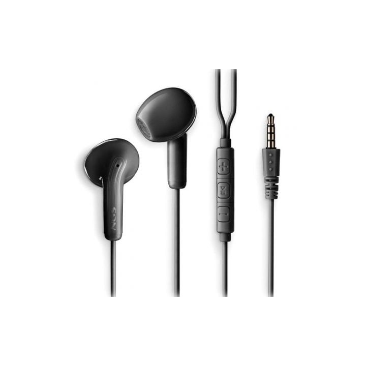 Auriculares Intrauditivos NGS Cross Flip/ con Micrófono/ Jack 3.5/ Negros