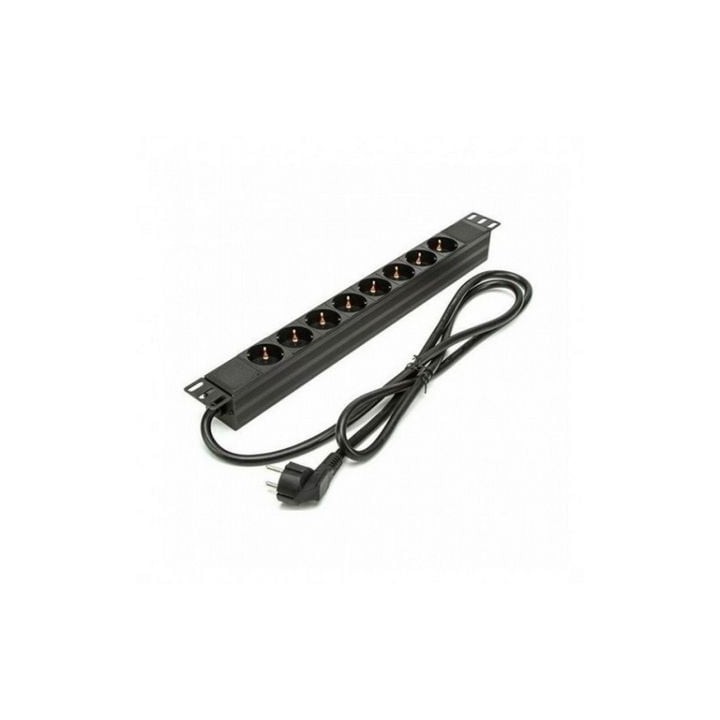 Regleta Phasak BNS 3518/ 8 Tomas de Corriente/ Cable 1.5m/ Negro