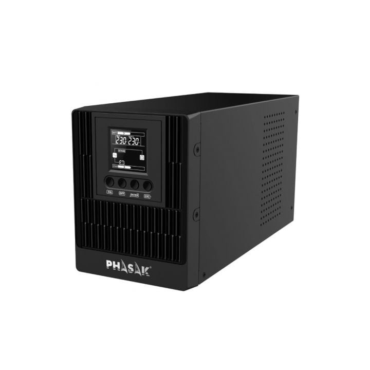 SAI Online Phasak 1000 VA Online LCD/ 1000VA-1000W/ 3 Salidas/ Formato Torre