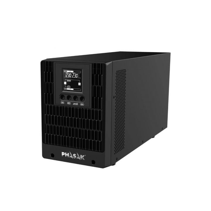SAI Online Phasak 2000 VA Online LCD/ 2000VA-2000W/ 4 Salidas/ Formato Torre