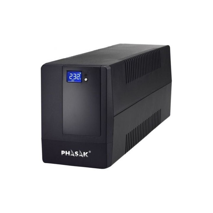 SAI Línea Interactiva Phasak 600 VA LCD/ 600VA/ 2 Salidas/ Formato Torre