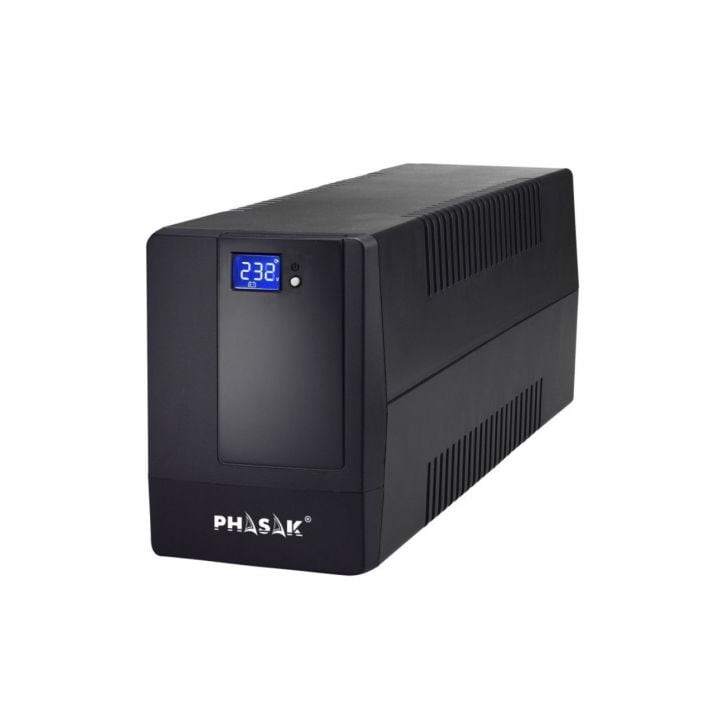SAI Línea Interactiva Phasak 650 VA LCD Interactive/ 650VA/ 2 Salidas/ Formato Torre