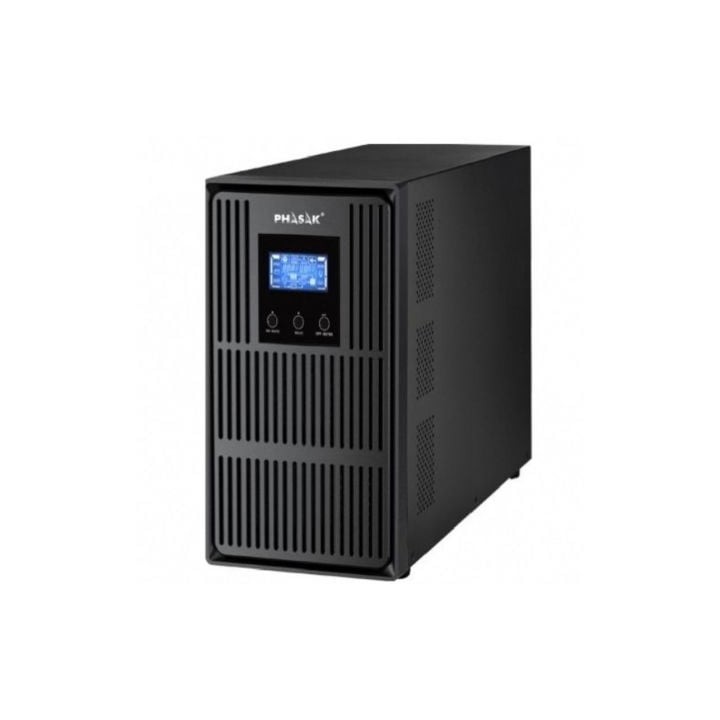 SAI Online Phasak Conqueror Pro 3000 VA Online LCD/ 3000VA-2700W/ 3 Salidas/ Formato Torre