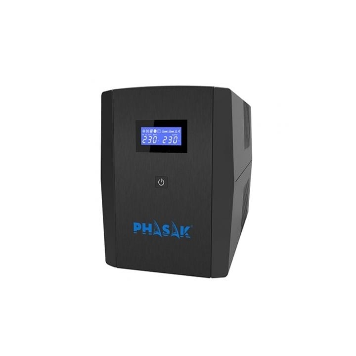 SAI Línea Interactiva Phasak SIRIUS 1560 VA Interactive/ 1560VA-900W/ 4 Salidas/ Formato Torre